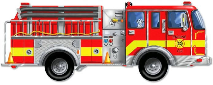 Melissa & Doug Giant Fire Engine Floor Puzzle - 24 Pieces