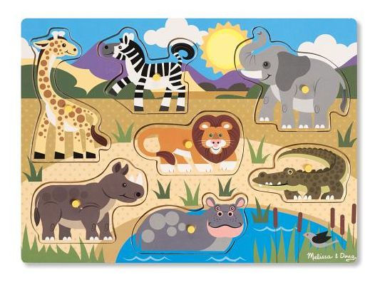 Safari Peg Puzzle - 7 Pieces