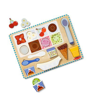 Wooden Magnetic Ice Cream Puzzle & Play Set