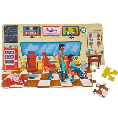 Upbounders a Day at the Barbershop 48 Piece Puzzle