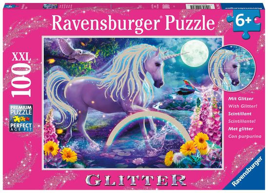 Glitter Unicorn 100 PC Glitter Puzle