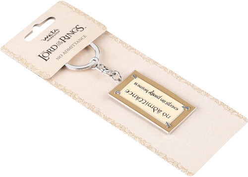 Lotr Trilogy - No Admittance Sign Enamel Keyring