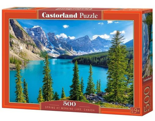 Castorland 500 Piece Jigsaw Puzzles, Spring at Moraine Lake, Canada, Mountain View, Landscape Puzzle, Adult Puzzle, Castorland B-53810