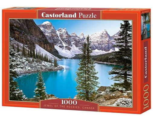 Castorland 1000 Piece Jigsaw Puzzle, the Jewel of the Rockies, Canada, Idyllic Landscape, Mountains and Lake, Adult Puzzle, Castorland C-102372-2