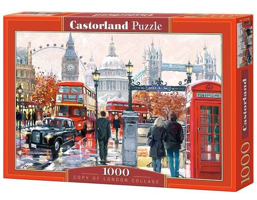 Castorland 1000 Piece Jigsaw Puzzle, London Collage, Colorful Puzzle of the Uk, London Puzzle, European Puzzle, Adult Puzzle, Castorland C-103140-2