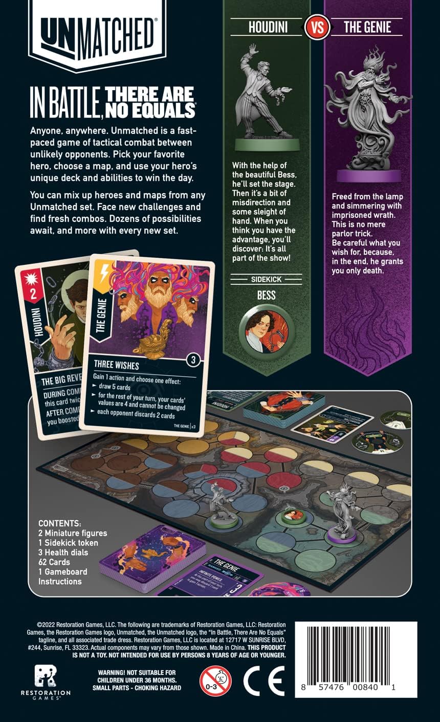 Unmatched: Houdini Vs. The Genie - Cats In Hat Inc.