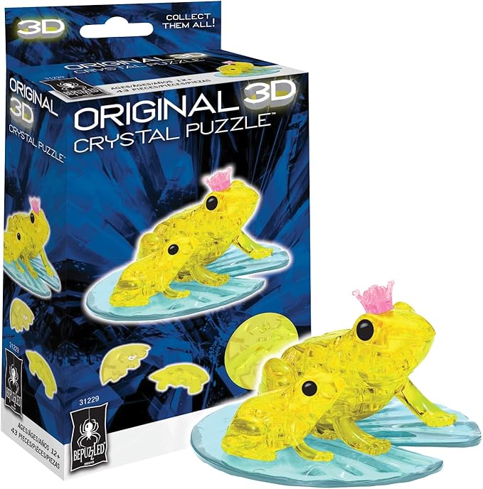 Puzzle: 3D Crystal: Frog (Yellow) By University Games