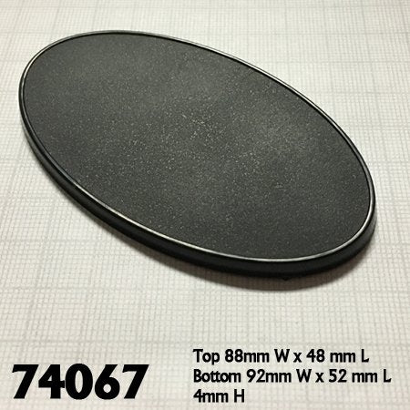 90mm X 52mm Oval Gaming Base (10)