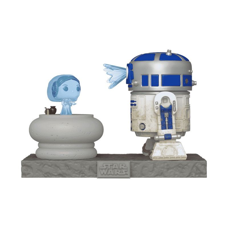 Funko Pop! Star Wars - Deluxe R2-D2 and Princess Leia Hologram