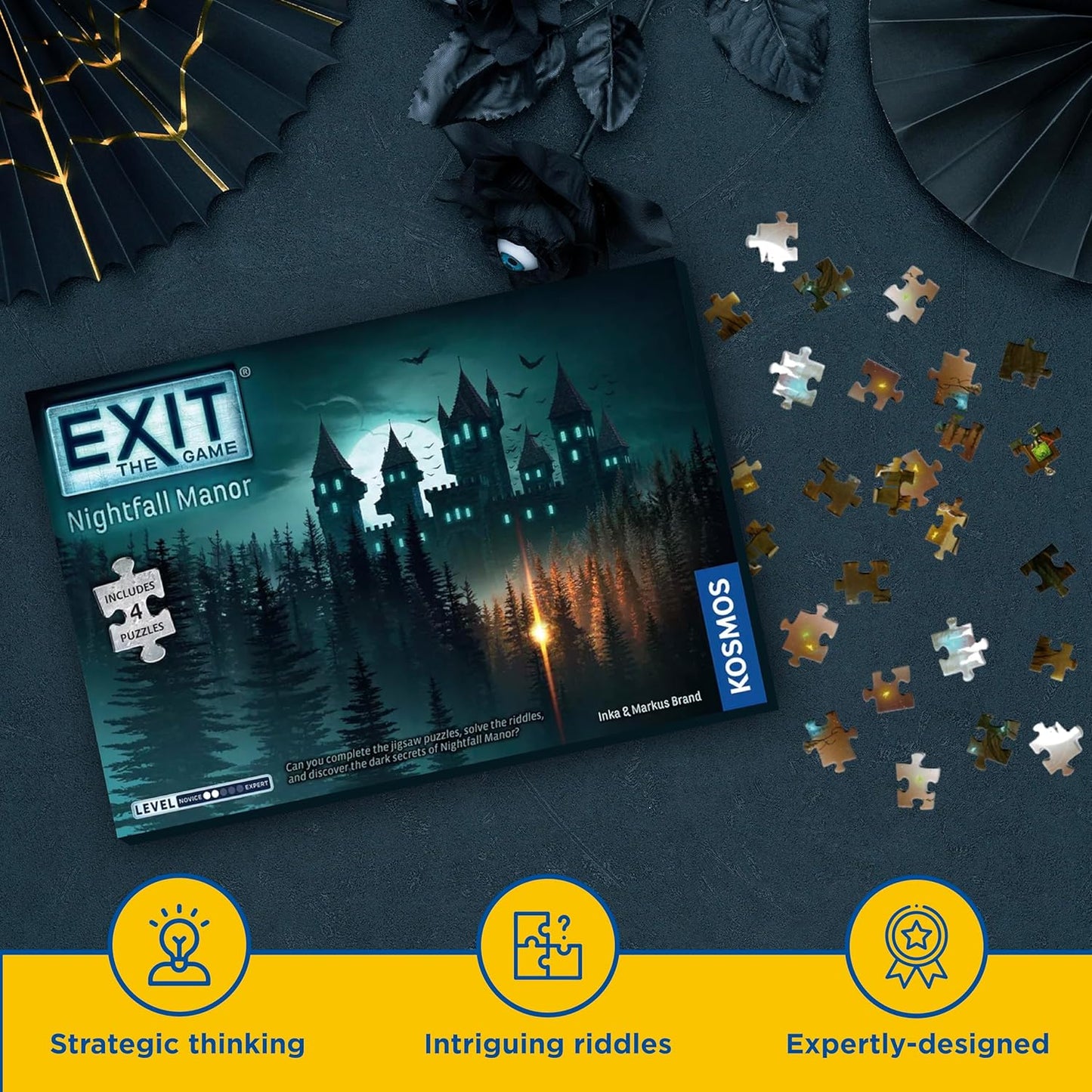 EXIT: Nightfall Manor (With Puzzle) - Cats In Hat Inc.