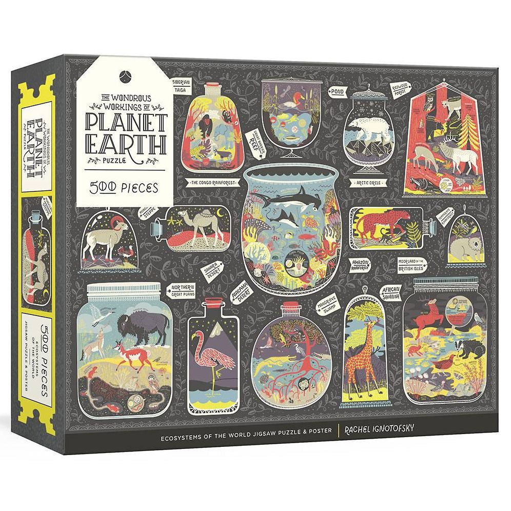The Wondrous Workings of Planet Earth Puzzle: Ecosystems of the World 500-Piece Jigsaw Puzzle and Poster: Jigsaw Puzzles for Adults and Jigsaw Puzzles for