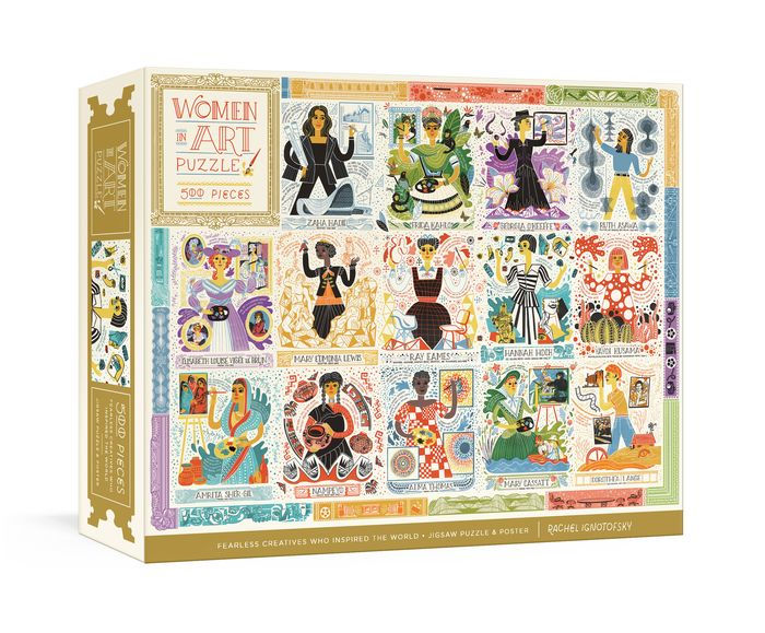 Women in Art Puzzle: Fearless Creatives Who Inspired the World 500-Piece Jigsaw Puzzle and Poster: Jigsaw Puzzles for Adults and Jigsaw Puzzles for Ki