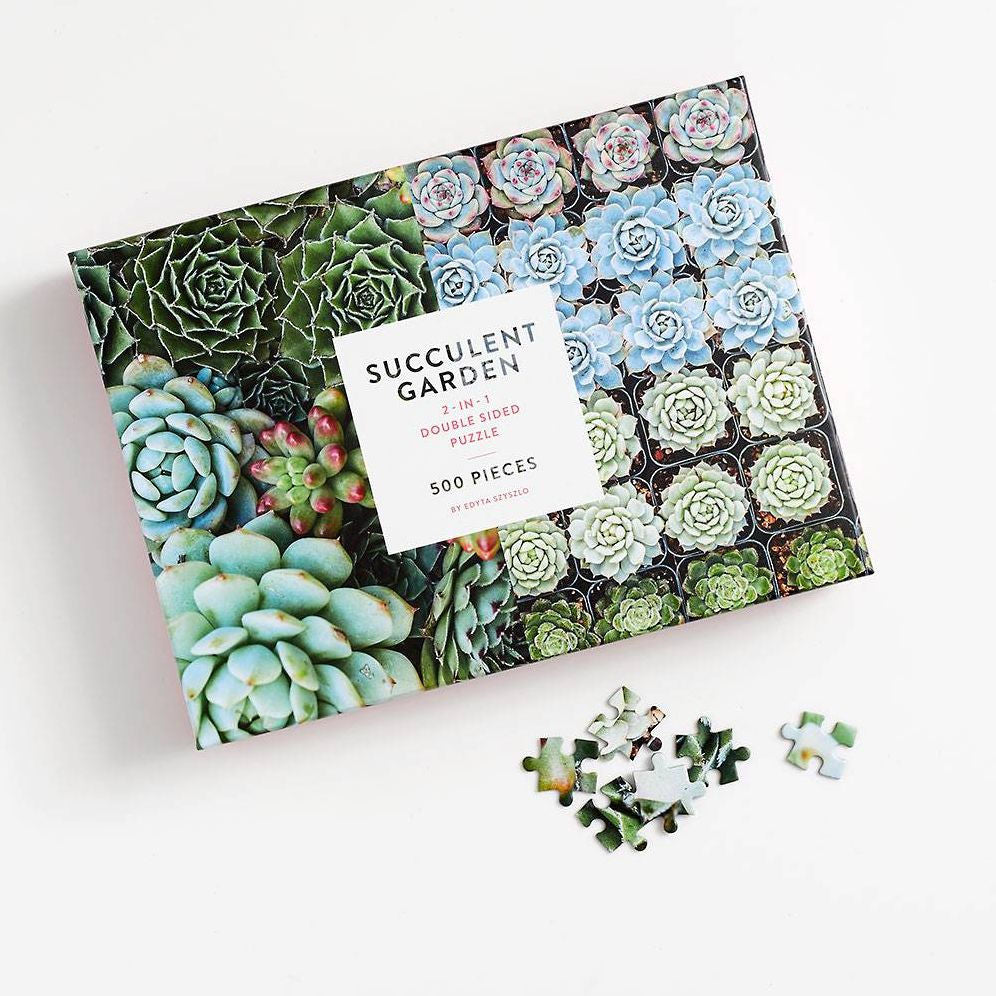 Succulent Garden 2-Sided 500 Piece Puzzle