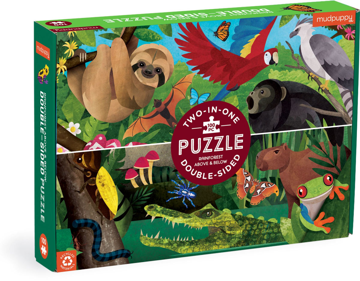 Rainforest Above & Below 100 Piece Double-Sided Puzzle