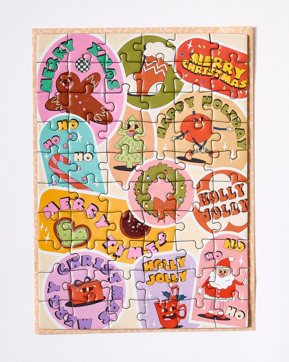 Happy Holiday - Greeting Card Jigsaw Puzzle - Interactive Jigsaw Card with Envelope
