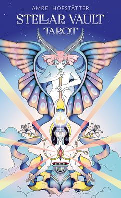 Stellar Vault Tarot: 78 Silver-Edged Tarot Cards Futuristic Anime & Art Deco Style Includes 104-Page Illustrated Guidebook