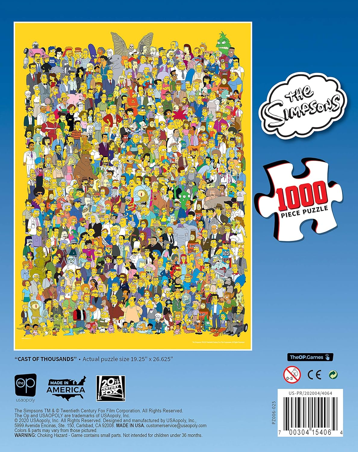 USAopoly The Simpsons: “Cast of Thousands” Puzzle (1000pcs)