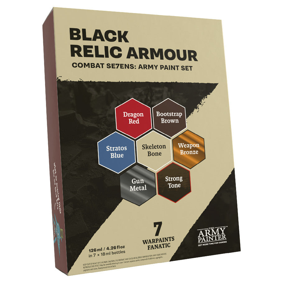 Warpaints Combat Se7ens: Black Relic Armour Army Paint Set