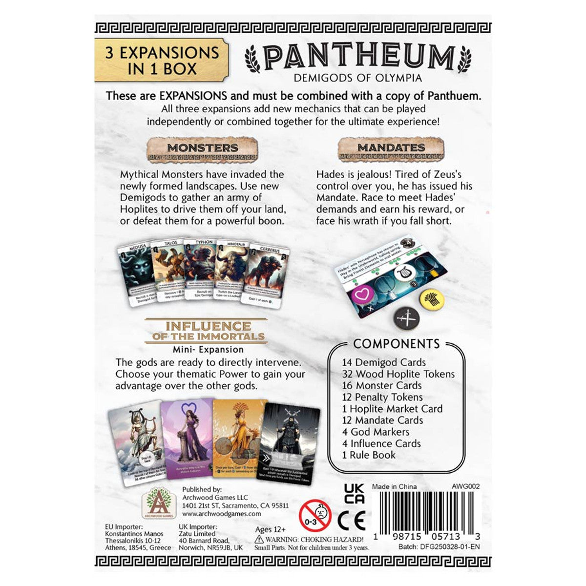 Pantheum: Monsters & Madates Expansion