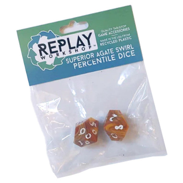 Superior Agate Swirl Recycled Percentile Dice