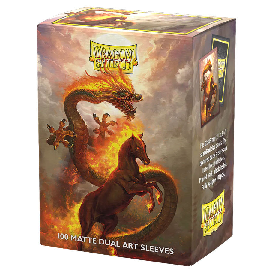 Deck Protector: Art: Dual Matte: Fire Horse (100)