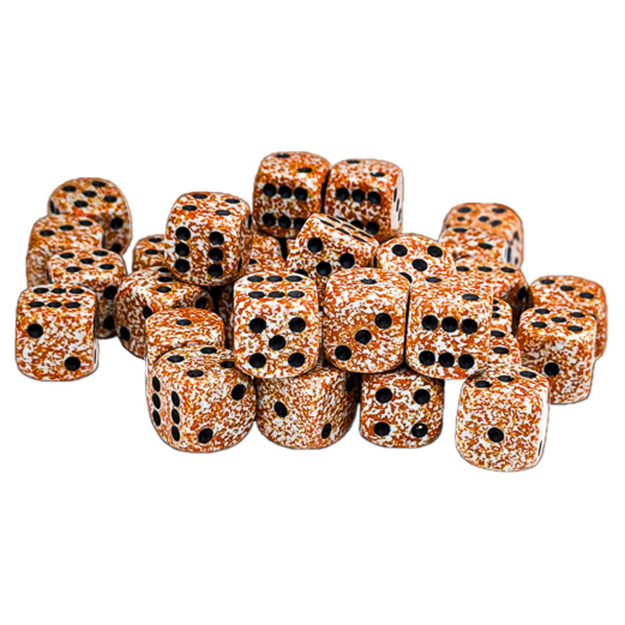 d6Cube 12mm Speckled: Rust (36)