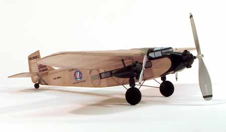 17-1/2 Wingspan Ford Tri-Motor Rubber Pwd Aircraft Laser Cut Kit