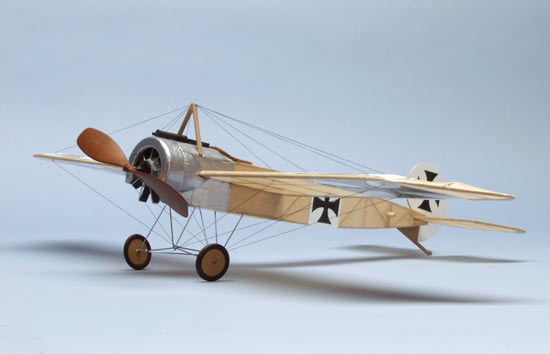 17-1/2 Wingspan Fokker Eindecker E111 Rubber Pwd Aircraft Laser Cut Kit