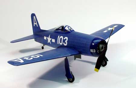30 Wingspan F8F2 Rubber Pwd Aircraft Laser Cut Kit