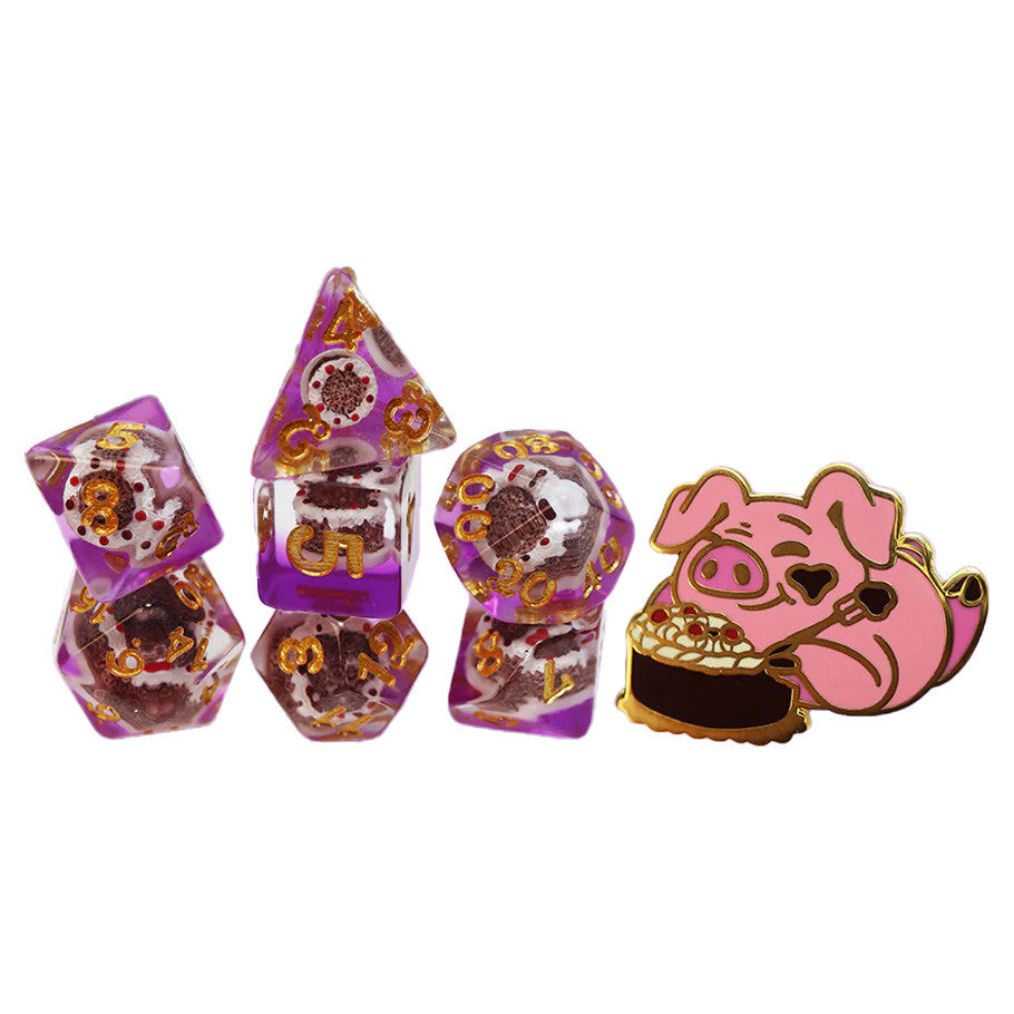 Pastry Pets: Chocolate Cake Piggy: Pin & 7-Set