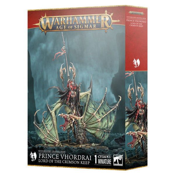 91-80 Warhammer: Age of Sigmar: Soulblight Gravelords: Prince Vhordrai, Lord of the Crimson Keep