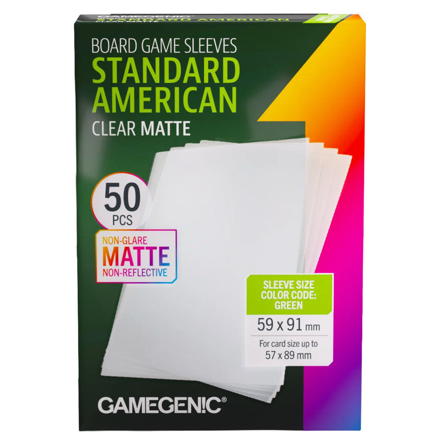 Deck Protector: Board Game Sleeve: Matte: Standard American 59 x 91 mm (50)