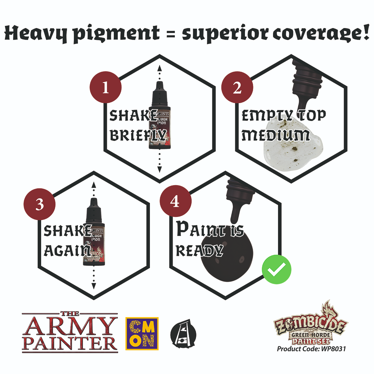 Warpaints: Zombicide Green Horde Paint Set - Cats In Hat Inc.