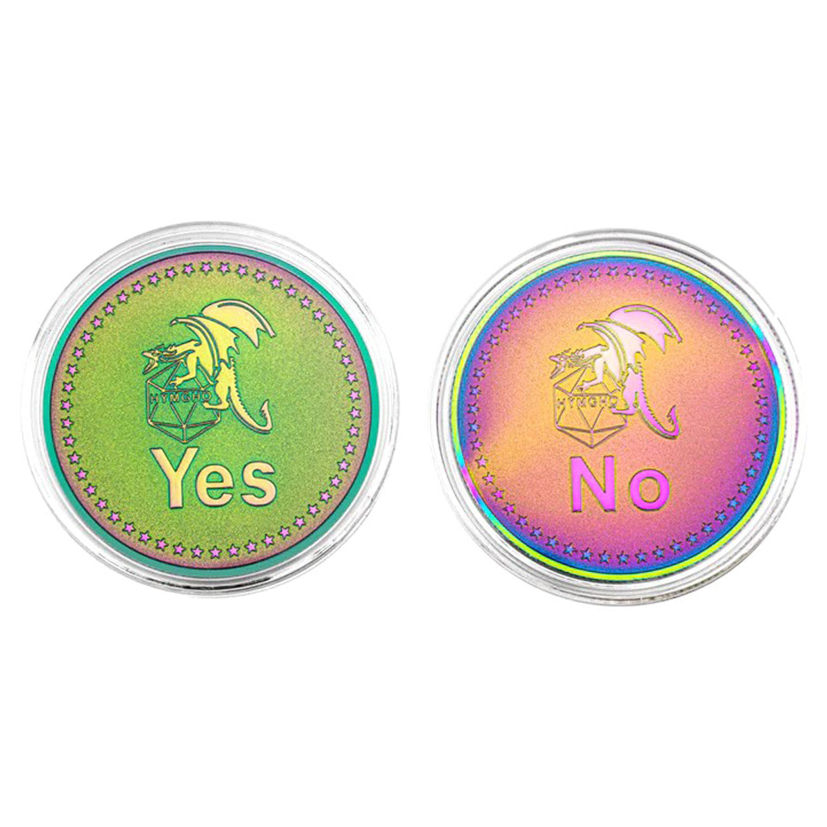 d2 Coin: Solid Metal Prismatic Rainbow