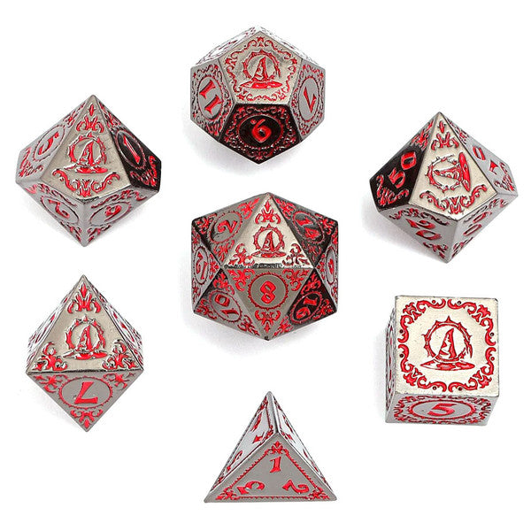 7-Set Wizard Solid Metal: Gunmetal with Blood