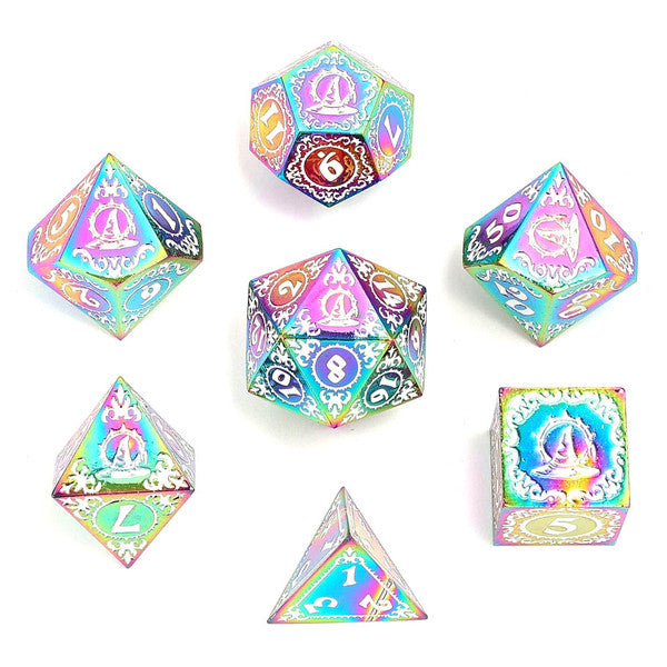 7-Set Wizard Solid Metal: Rainbow with White