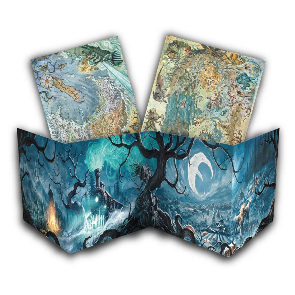 D&D 5E: The Crooked Moon: Wickermoor GM Screen & Maps