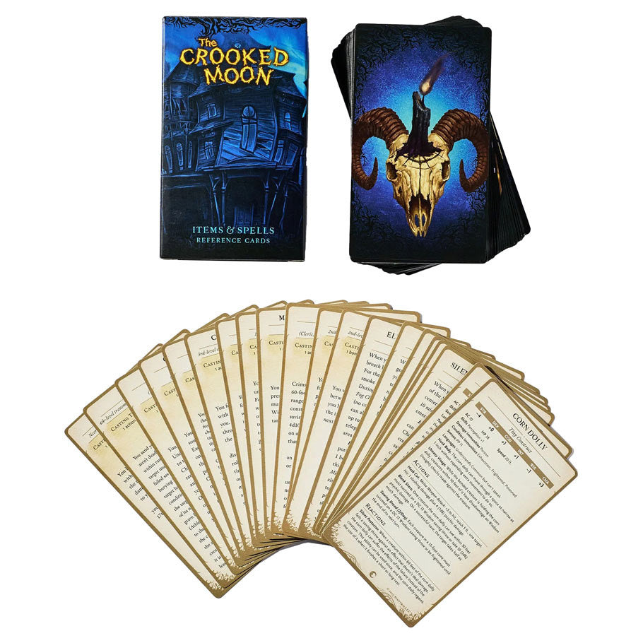 D&D 5E: The Crooked Moon: Items & Spells Reference Card Deck