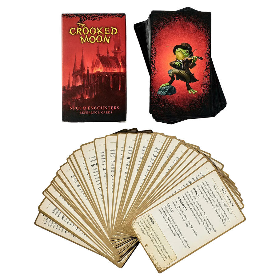 D&D 5E: The Crooked Moon: NPCs & Encounters Reference Card Deck