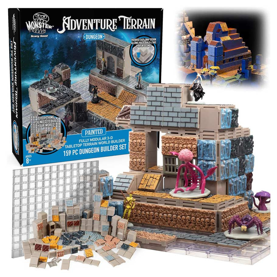 Monster Adventure Terrain: Painted: Dungeon Builder Set (159Pc)
