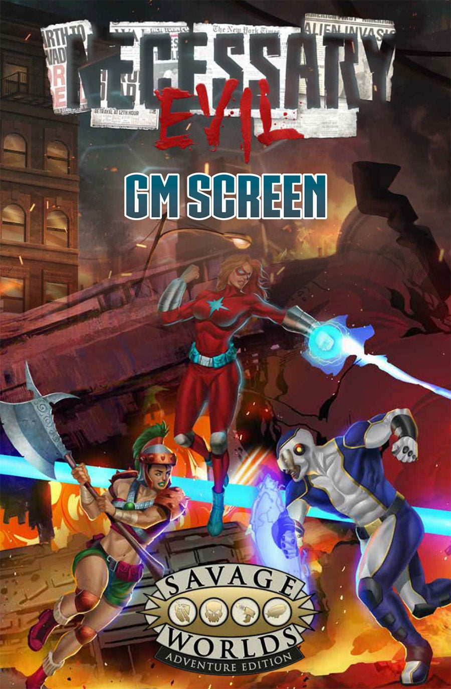 Savage Worlds: Necessary Evil: GM Screen & Adventure