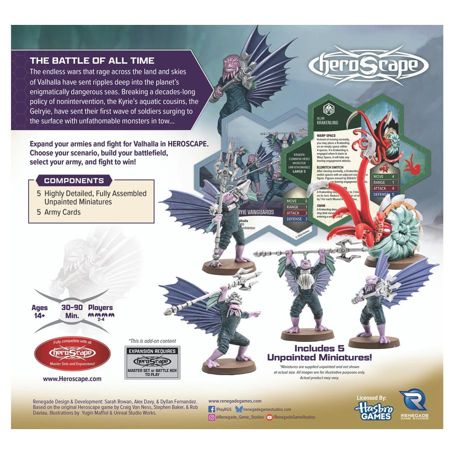 Heroscape: Krakenling and Gelryie Vanguards Army Expansion