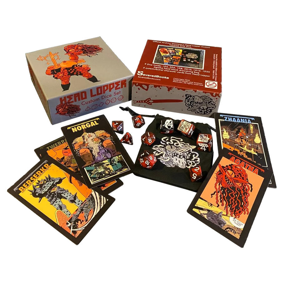Headlopper: Custom Dice and Card Set