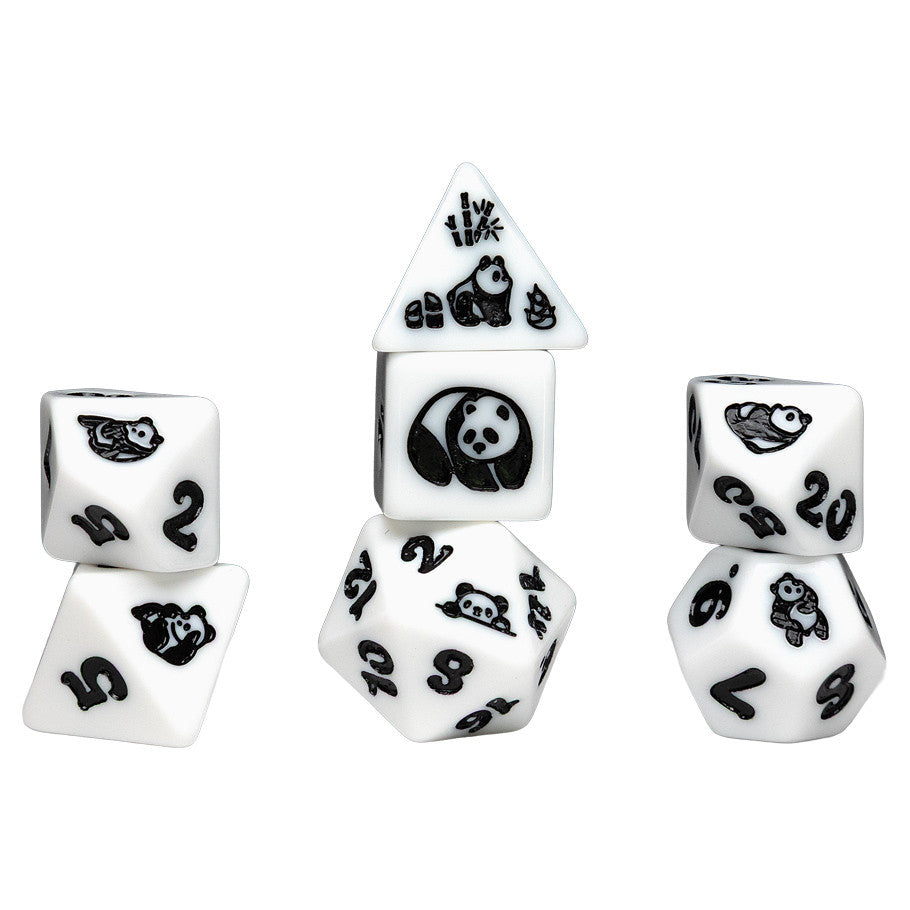 7-Set Animal Dice: Moon Panda