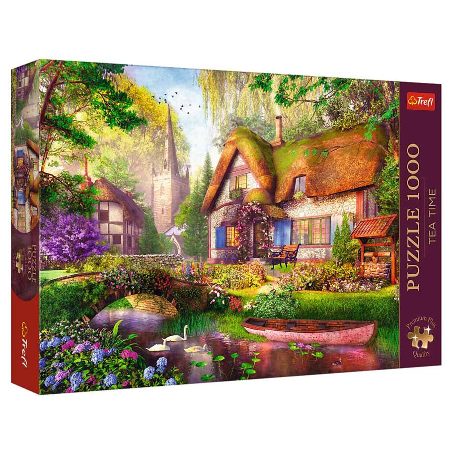 Puzzle: Tea Time: The Woodland Cottage 1000 Piece (Premium Plus)