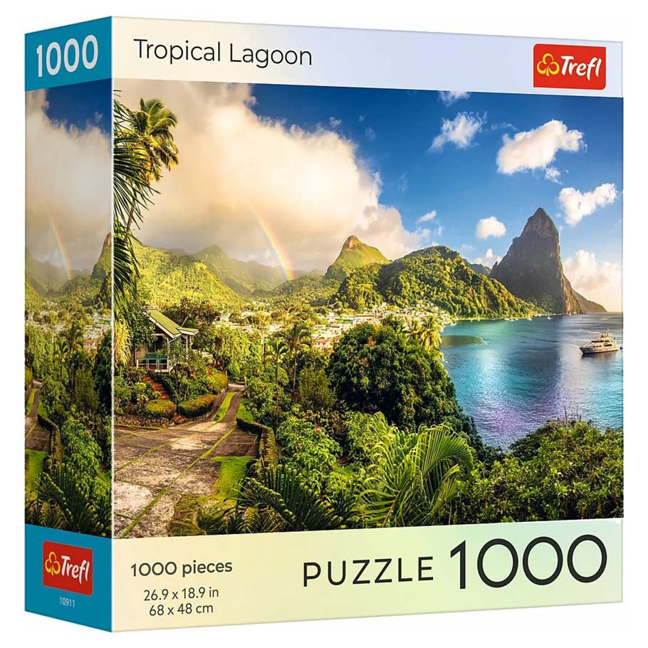 Puzzle: Sunsets Tropical Lagoon 1000 Piece (Trefl Red)