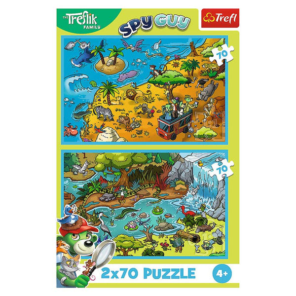 Puzzle: Trefliks in Animal Land 2X70pc (Trefl Kids)