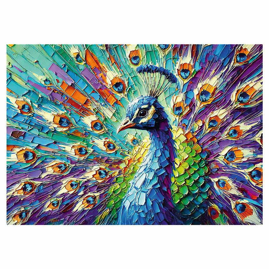 Puzzle: Colorful Peacock 1000 Piece (Premium Plus)