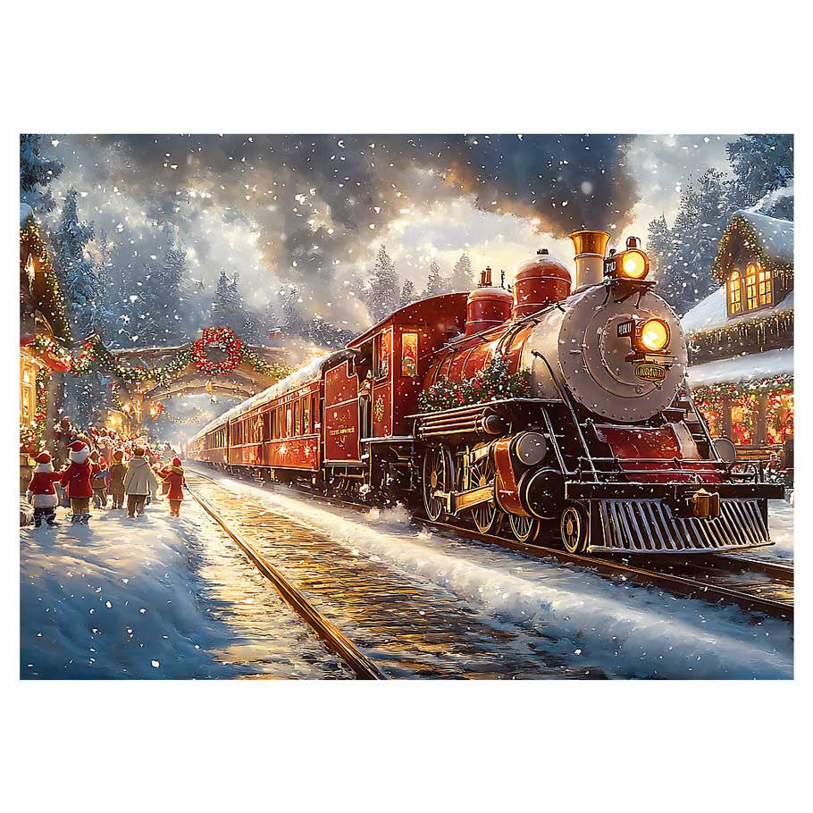 Puzzle: Holiday Train 1000 Piece (Trefl Red)
