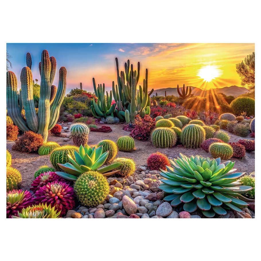 Puzzle: Desert Flowers 1000 Piece (Trefl Red)